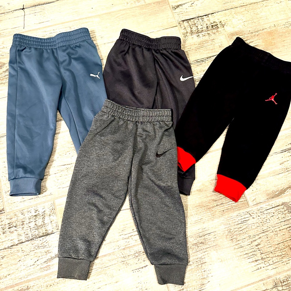 Toddler Joggers—Nike, Jordan, & Puma 24-months to 2-3T. $9 each or all four $29.